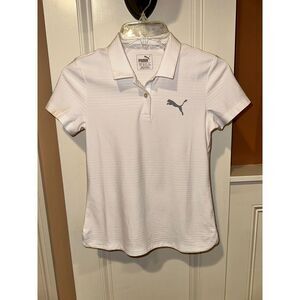 NWOT Girls athletic puma golf/ tennis polo short sleeve shirt  White youth